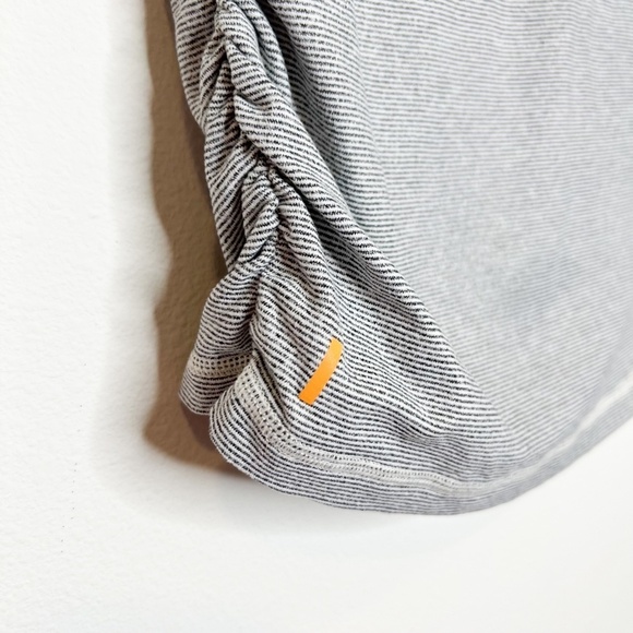 Lucy Activewear Top Short Sleeve Tee Shirt Striped Scrunchie - Picture 4 of 5